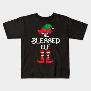 Blessed Elf Matching Family Christmas Kids T-Shirt